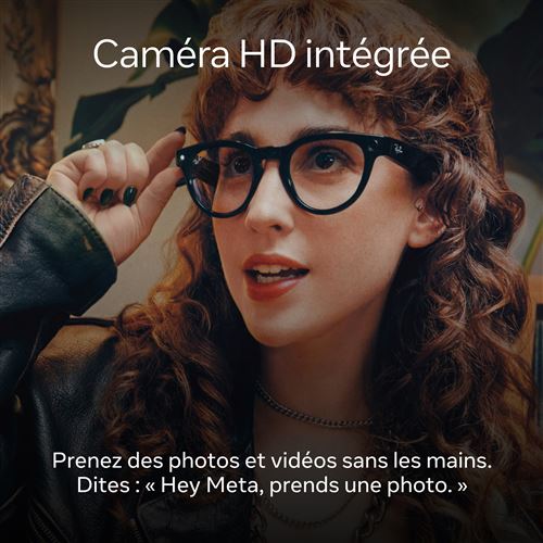 RayBan Meta Ray-Ban Meta;Deux caméras;Haut-parleurs ouverts;Pavé tactile;Design classique