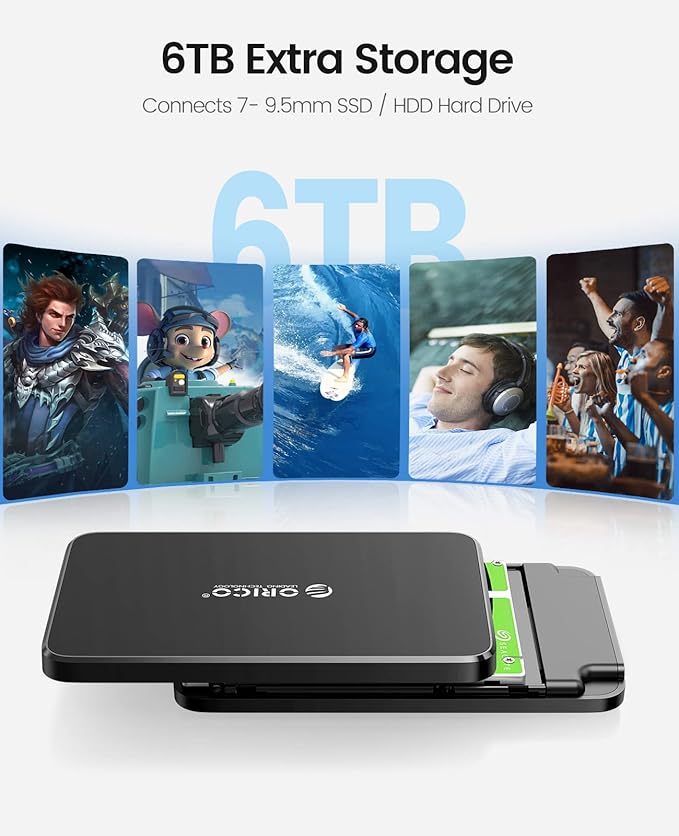 2.5 pouces SSD/HDD Enclourse: ORICO est entièrement compatible avec 2.5 pouces SATA HDD/SSD,