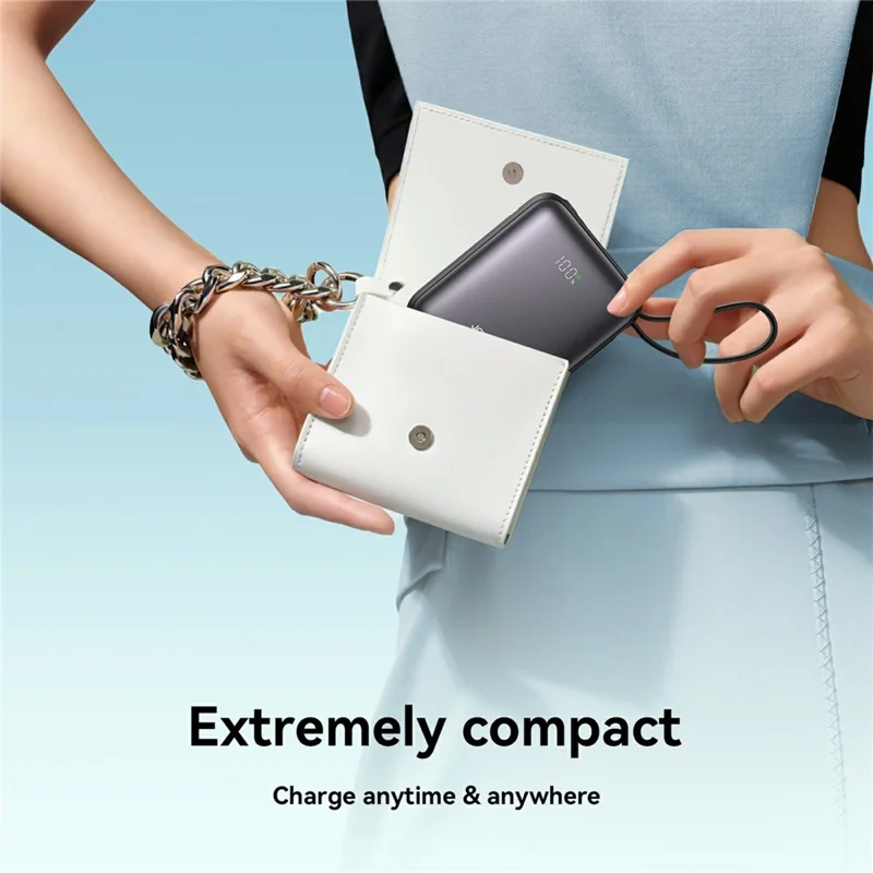 Chargeur de batterie externe JOYROOM JR-PBF27 10 000 mAh 22,5 W avec deux câbles intégrés - Noir